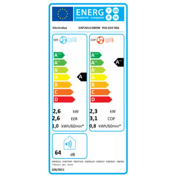 Electrolux EXP26U338HW 64 dB White