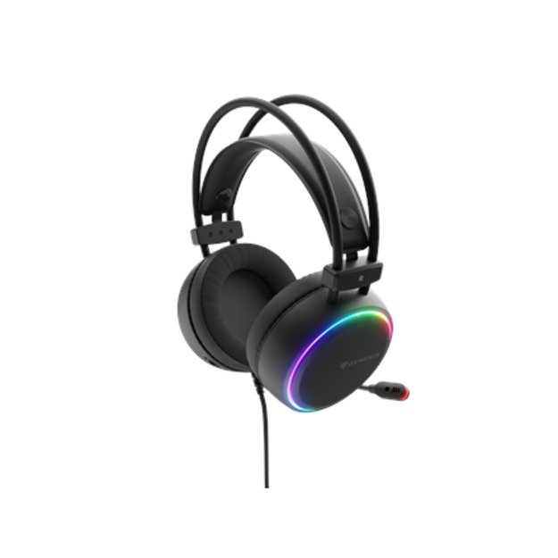 GENESIS NEON 613 G2 RGB OVER-EAR HEADPHONES WITH MICROPHONE BACKLIGHT BLACK