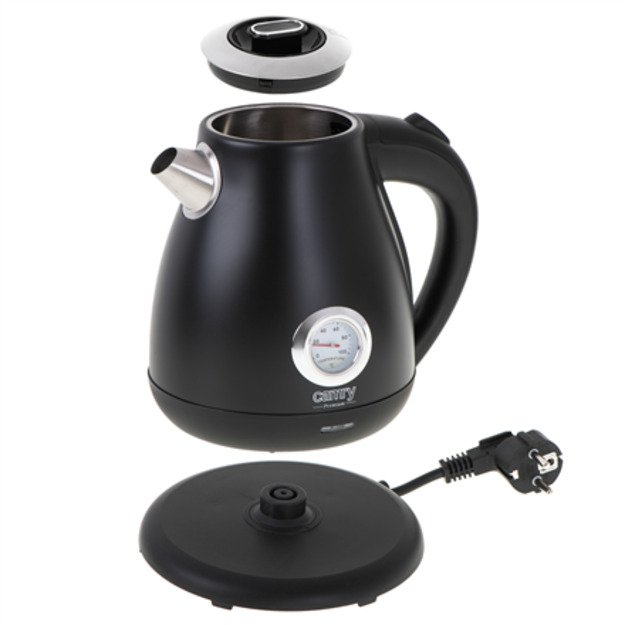 Camry | Kettle with a thermometer | CR 1344 | Electric | 2200 W | 1.7 L | Stainless steel | 360&deg; rotational base | Black 1