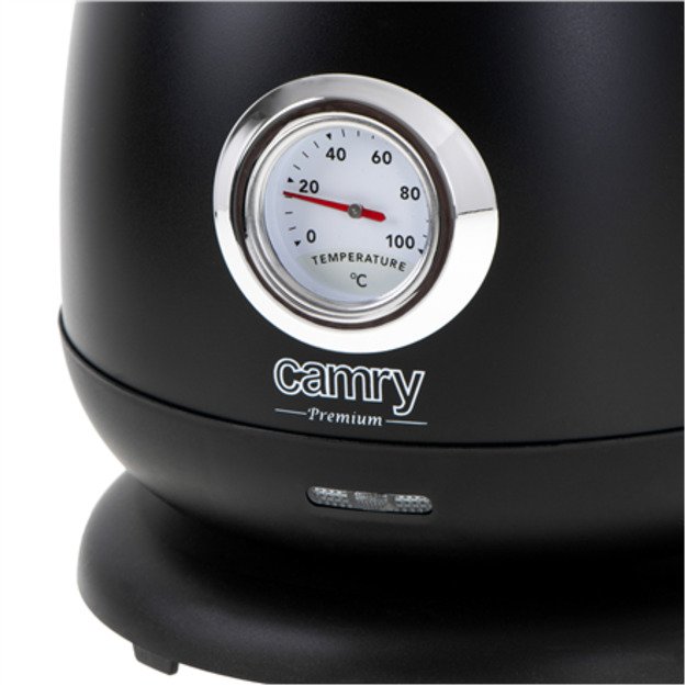 Camry | Kettle with a thermometer | CR 1344 | Electric | 2200 W | 1.7 L | Stainless steel | 360&deg; rotational base | Black 3