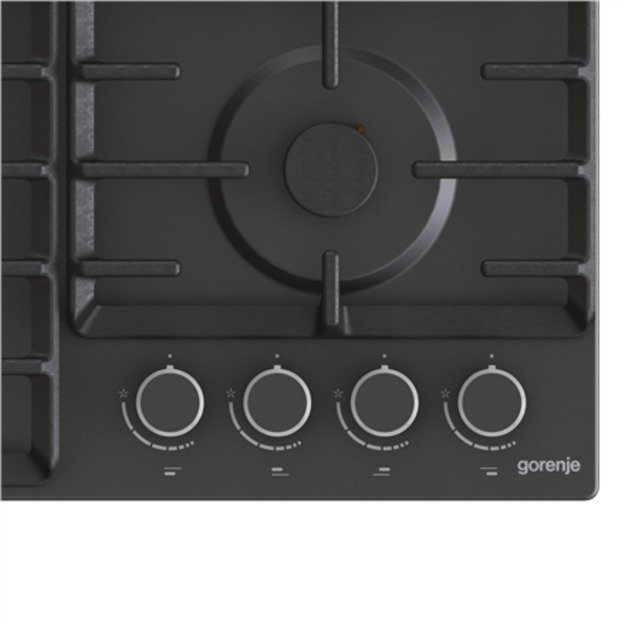 Gorenje | Hob | GW642AB | Gas | Number of burners/cooking zones 4 | Rotary knobs | Black