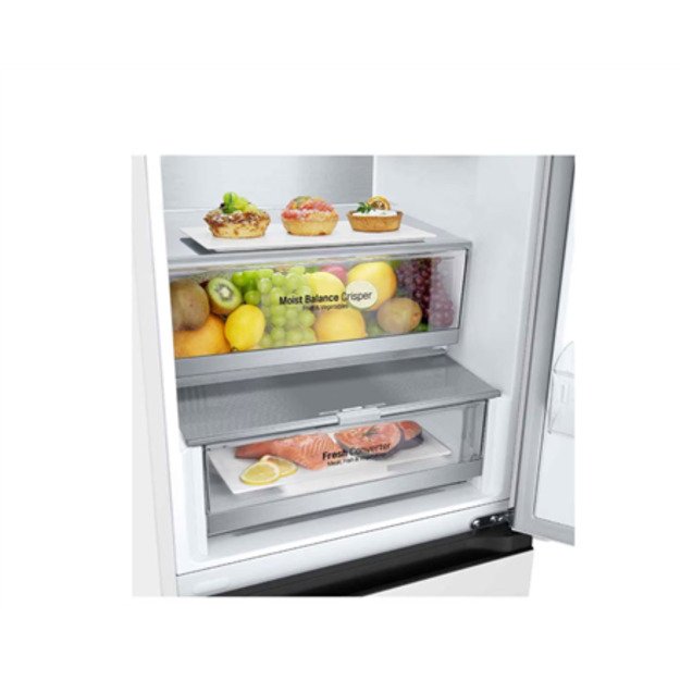 LG | Refrigerator | GBV5240DSW | Energy efficiency class D | Free standing | Combi | Height 203 cm | No Frost system | Fridge ne