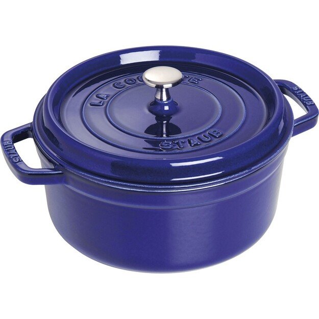 Staub Round Cast Iron Pot - 3.8 ltr, Blue