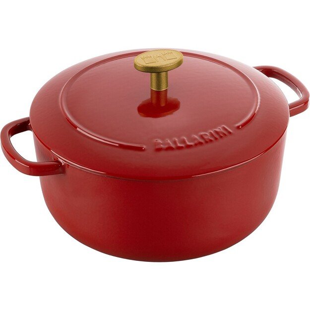 Ballarini Bellamonte Round Cast Iron Pot - Red, 2.6 ltr