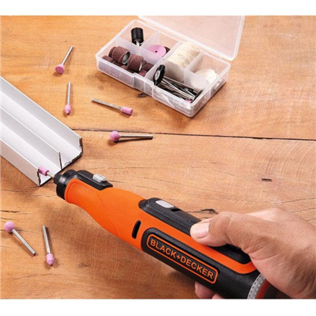 BLACK & DECKER | 8V Cordless Rotary Tool With Kit Box | BCRT8IK-XJ
