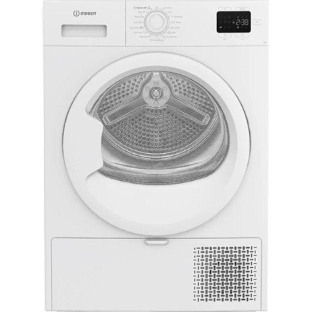 INDESIT Dryer Machine | C YSD 72D WW EE | Energy efficiency class E | Front loading | 7 kg | Heat pump | Digital | Depth 54.5 cm