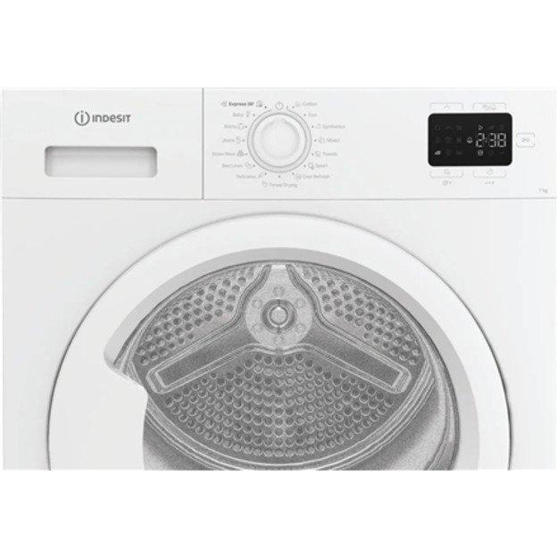 INDESIT Dryer Machine | C YSD 72D WW EE | Energy efficiency class E | Front loading | 7 kg | Heat pump | Digital | Depth 54.5 cm