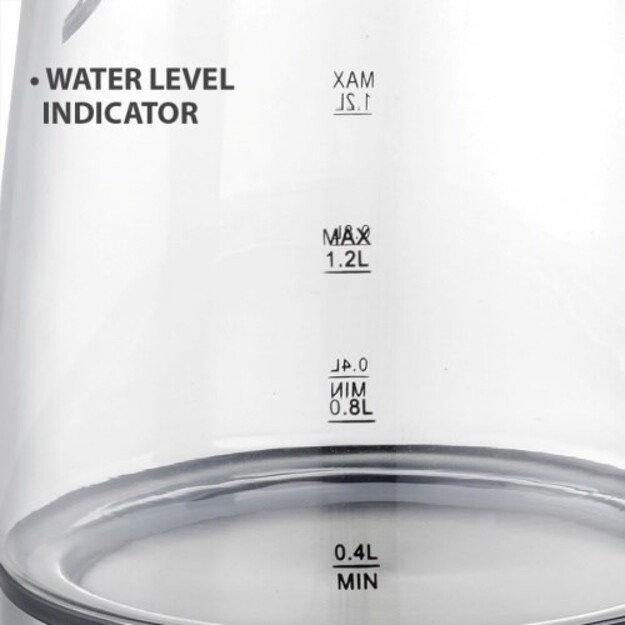 Electric kettle szklany 1630W MR-062-BLACK MAESTRO