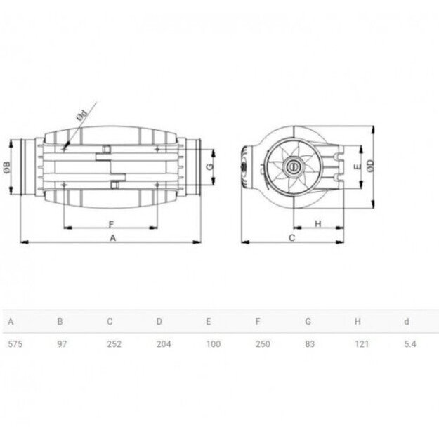 Ventiliatorius Soler  amp Palau TD-250/100 SILENT, 5211360600
