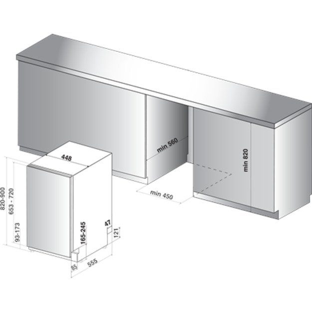 Hotpoint HSIO 3O23 WFE dishwasher Fully built-in 10 place settings E