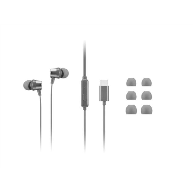 Lenovo | 300 USB-C In-Ear Headphone | GXD1J77353 | Built-in microphone | Wired | Grey