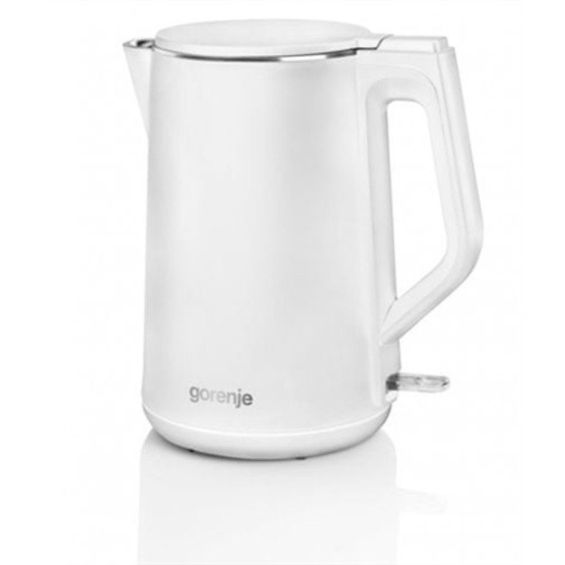 Gorenje | Kettle | K15DWW | Electric | 2200 W | 1.5 L | Plastic + metal | 360° rotational base | White