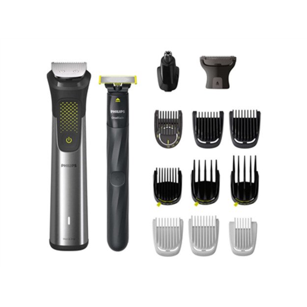 Philips | All-in-One Trimmer | MG9552/15 | Cordless | Wet & Dry | Number of length steps 27 | Silver/Black/Green