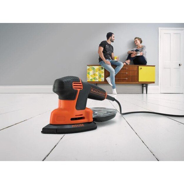 Ekcentrinis šlifuoklis 120W, lagaminas BLACK&DECKER