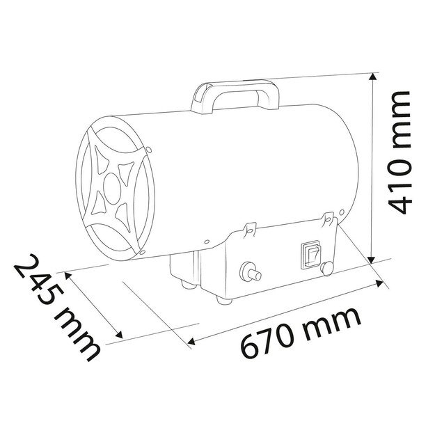 DUjinis šildytuvas (lauke)a 50KW NEO Tools 90-085