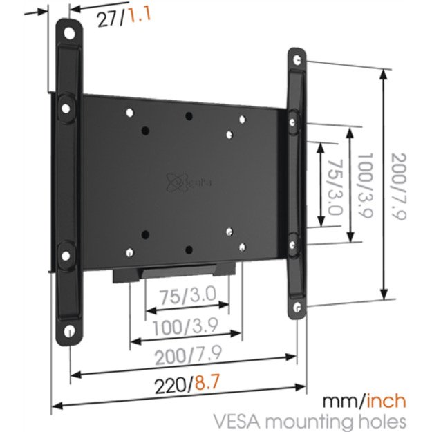 Vogels | Wall mount | MA2000-A1 | Fixed | 26-40   | Maximum weight (capacity) 30 kg | Black