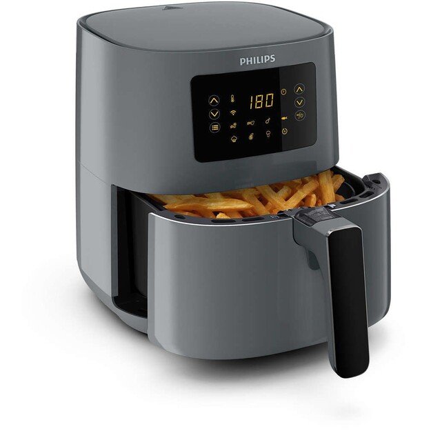 Philips 5000 series HD9255/60 fryer Single 4.1 L Stand-alone 1400 W Hot air fryer Black, Grey