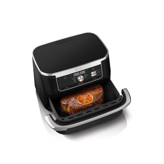 Ninja AF500EU fryer Double 10.4 L Stand-alone 2470 W Hot air fryer Black, Stainless steel