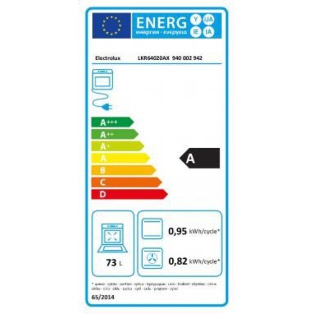 60cm.pločio elektrinė viryklė su elektrine ork. Electrolux LKR64020AX