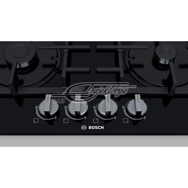 Bosch Serie 4 PNP6B6B90 hob Black Built-in 60 cm Gas 4 zone(s)