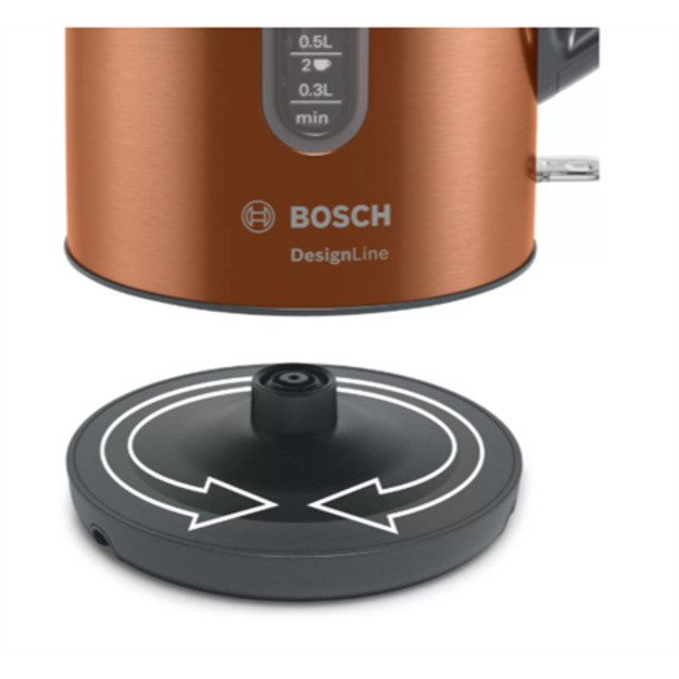 Bosch | Kettle | TWK4P439 | Electric | 2400 W | 1.7 L | Stainless steel | 360° rotational base | Copper