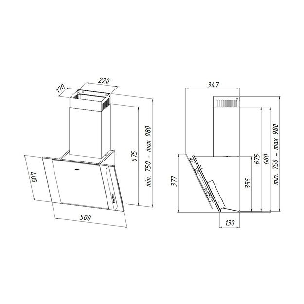 Okap AKPO WK-4 MIRT ECO 50 CZARNY