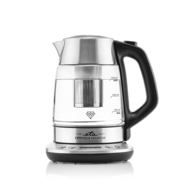 ETA | Kettle | Crystela Premium ETA915390000 | Electric | 2200 W | 1.5 L | Glass | 360° rotational base | Stainless steel