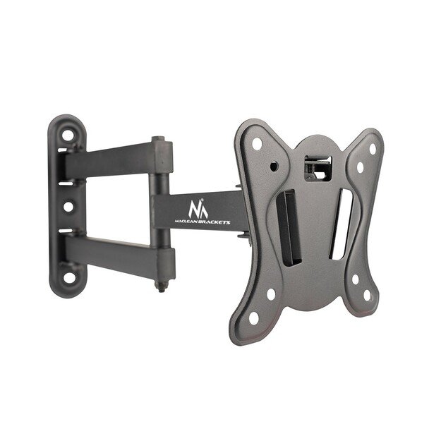 Maclean MC-417 Full Motion TV Monitor Wall Mount 13-32  30kg max. VESA 100x100 Black Powder Coated Universal Holder Bracket