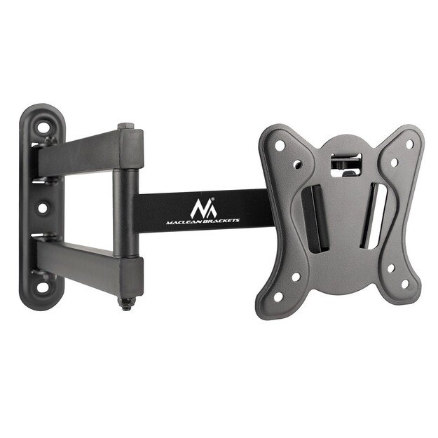 Maclean MC-417 Full Motion TV Monitor Wall Mount 13-32  30kg max. VESA 100x100 Black Powder Coated Universal Holder Bracket