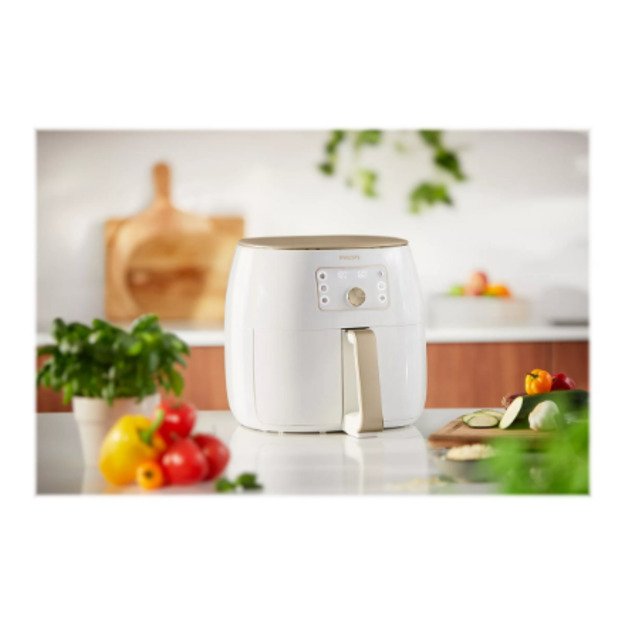 Philips | Airfryer XXL | HD9870/20 Premium | Power 2225 W | Capacity 7.3 L | Smart Sensing Technology | White Champagne