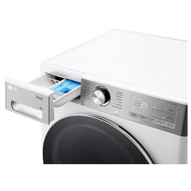 LG | F4WR909P3W | Energy efficiency class A | Front loading | Washing capacity 9 kg | 1400 RPM | Depth 56 cm | Width 60 cm | Dis