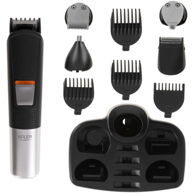 Adler Grooming set 5 in 1 | AD 2943 | Cordless | Number of length steps 4 | Black