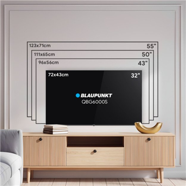 Blaupunkt QLED TV | 43QBG6000S | 43 | Smart TV | Google TV | Black 1