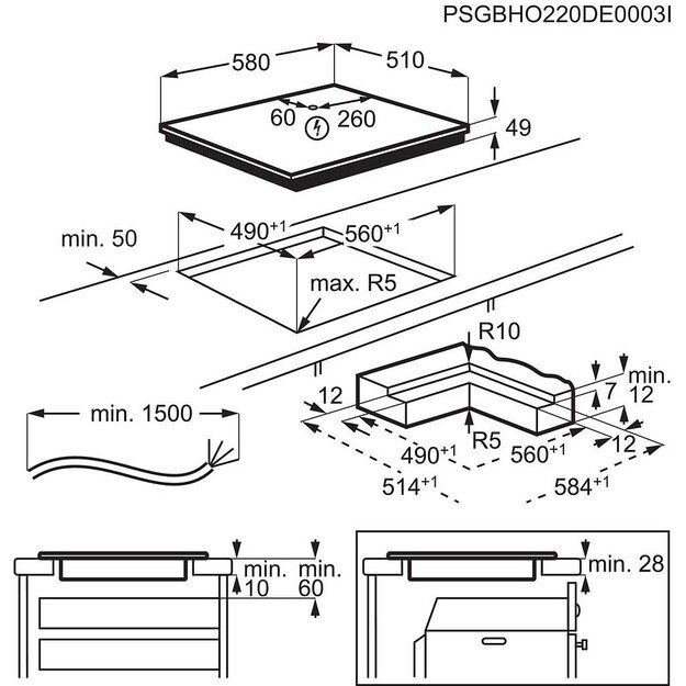 Indukcinė kaitlentė ELECTROLUX KIS62453I