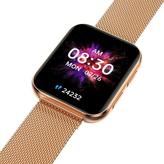 I&scaron;manusis laikrodis su lietuvi&scaron;ku meniu Garett GRC MAXX Gold steel 2