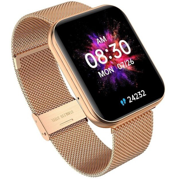 I&scaron;manusis laikrodis su lietuvi&scaron;ku meniu Garett GRC MAXX Gold steel 1