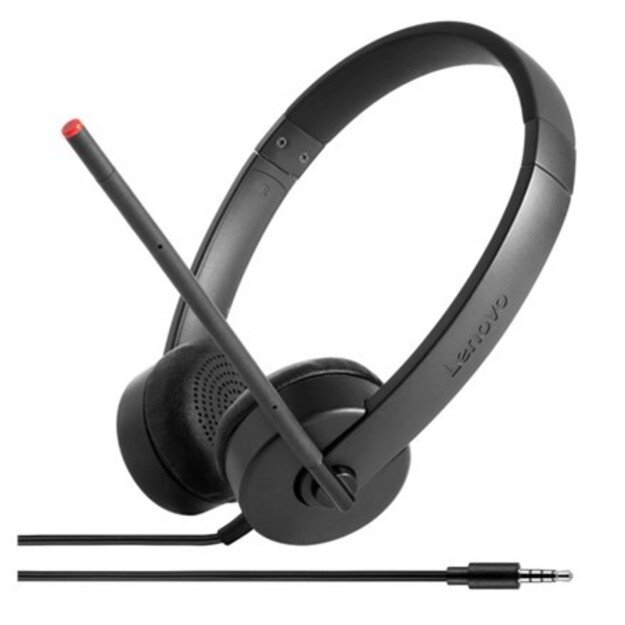 Lenovo Stereo Analog Headset Wired Head-band Office/Call center Black 1