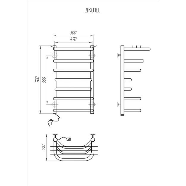 Rankšluosčių džiovintuvas Kosser Kanna 700x500/7 EL reg. 1