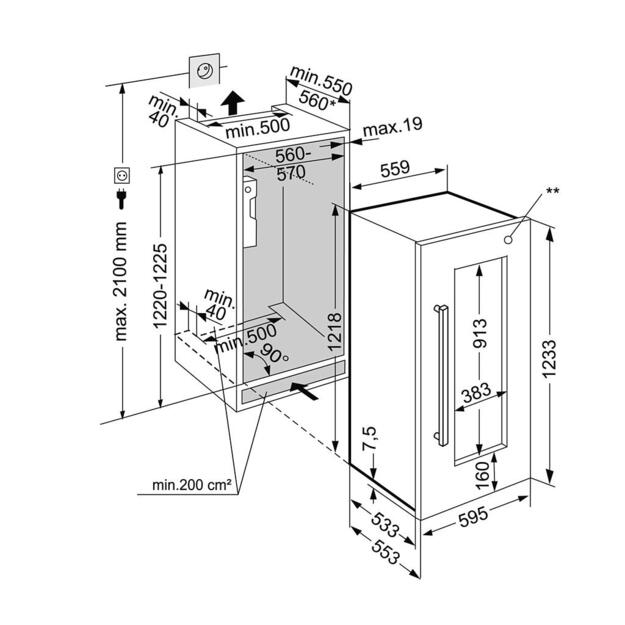 Vyno &scaron;aldytuvas LIEBHERR EWTdf 2353