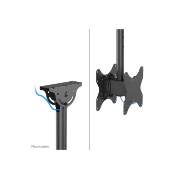 Neomounts CL35-340BL22 Dual Monitor/TV Mount Ceiling | Adjustable Height 10