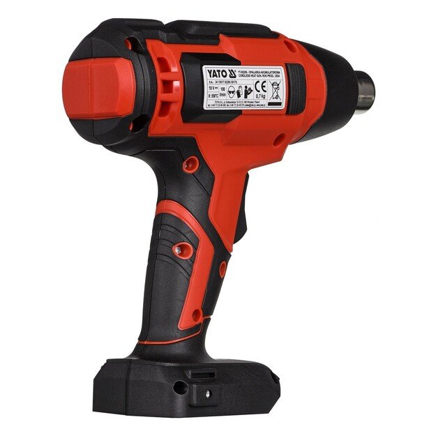 YATO HEAT GUN 18V 550° II GEARS / WITHOUT BATTERY AND CHARGER
