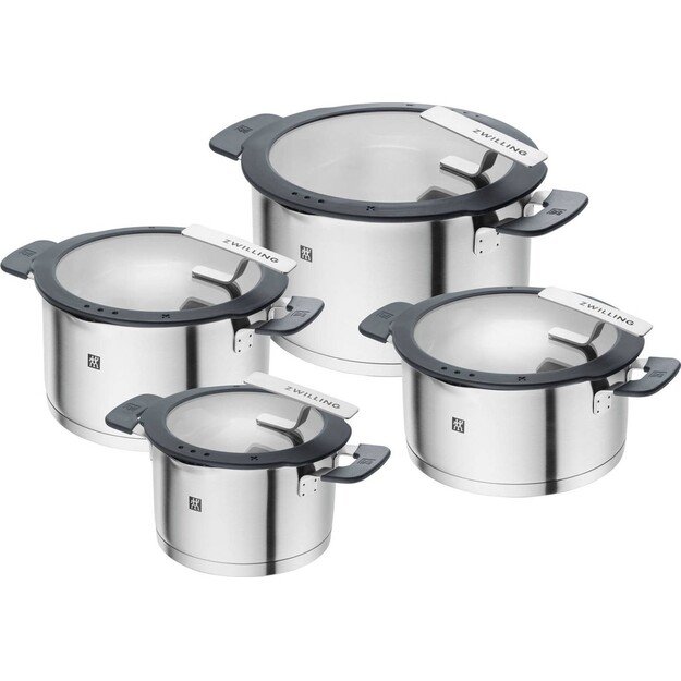 ZWILLING SIMPLIFY 66870-004-0 Pots set Stainless steel 4 pcs. Silver Black 1