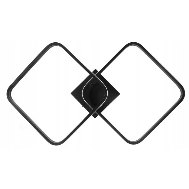 Decorative lamp 2 squares 42W black + remote control 2