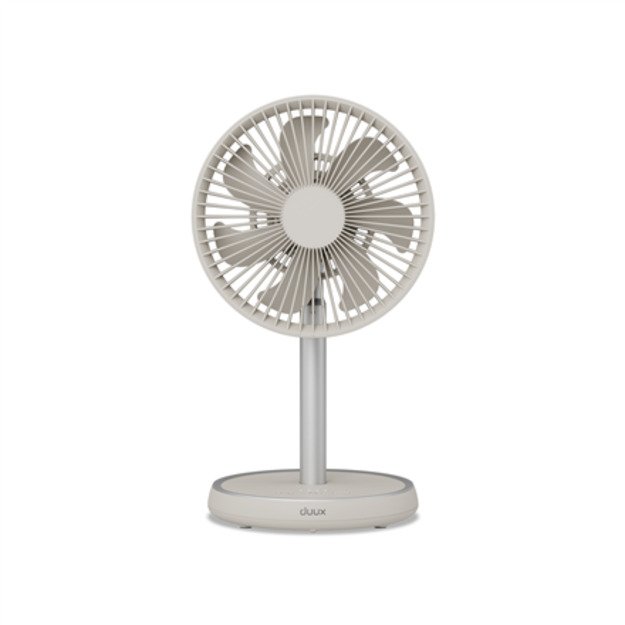 Duux Fan | Rize Flex | Stand Fan | Greige | Diameter 21 cm | Number of speeds 4 | Oscillation | 10 W