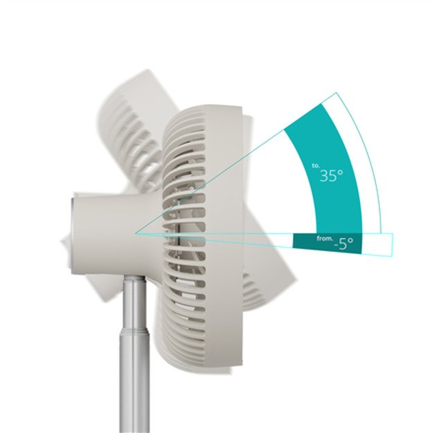 Duux Fan | Rize Flex | Stand Fan | Greige | Diameter 21 cm | Number of speeds 4 | Oscillation | 10 W 3