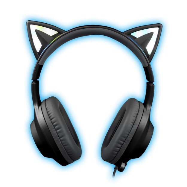Foxxray Shining Cat Gaming Headset Wired Black/Grey 4