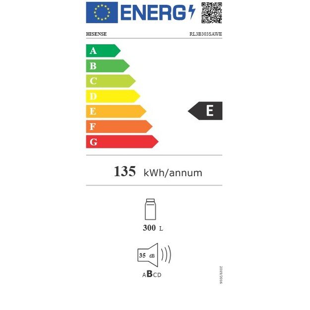 Įmontuojamas &scaron;aldytuvas Hisense RL3B303SAWE