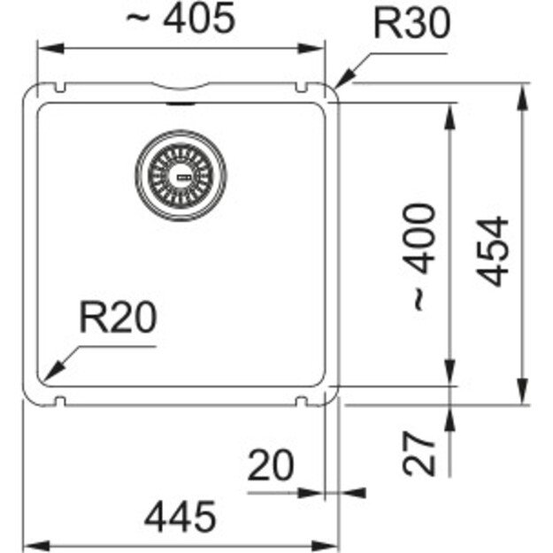 Virtuvės plautuvė Franke Kubus KXK 110-41, montuojama po stalvir&scaron;iu, 126.0735.181
