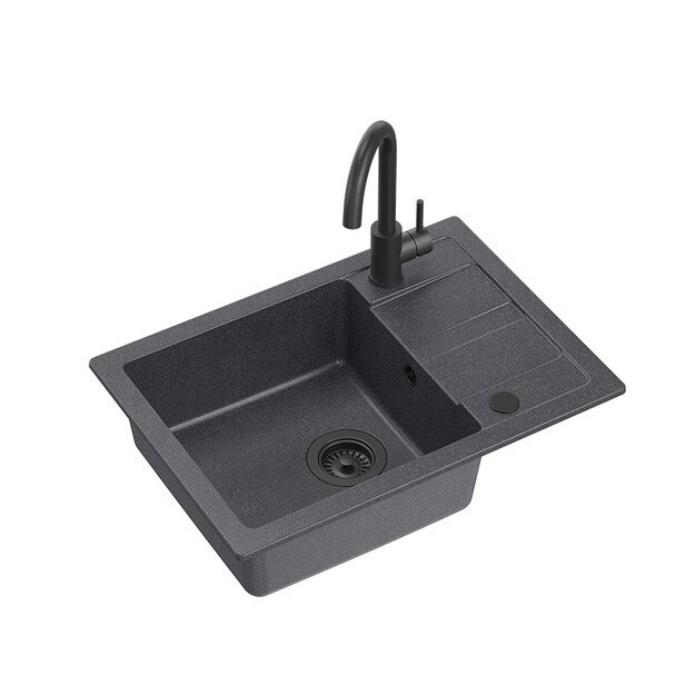 Plautuvė su maišytuvu Quadron GO SMART VERY BLACK, TQ6244GSBLM