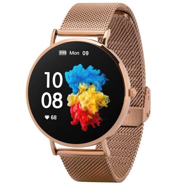 Išmanusis laikrodis su lietuvišku meniu Garett Verona gold steel 1